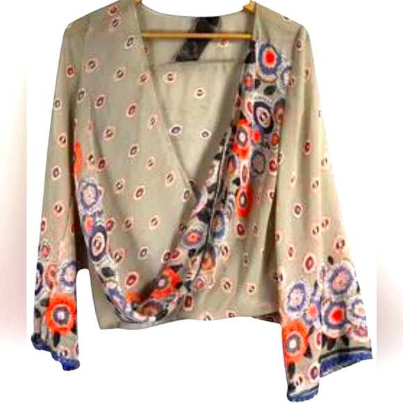 Moon Collection Tops - 🌙HP🌙Moon Collection Sheer Floral Boho Blouse  Large